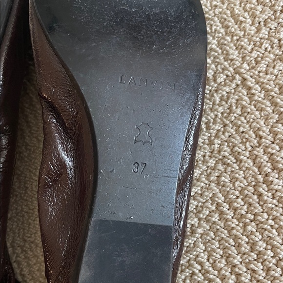 Lanvin Dark Brown Leather Flats - Picture 6 of 6